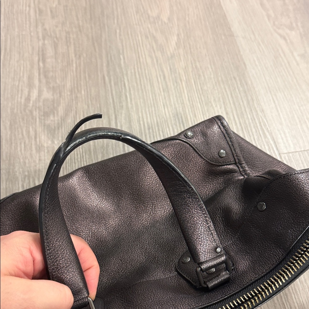 Coach Rhyder Satchel metallic Leather Bag - Picture 7 of 8